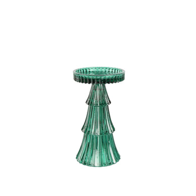 Empire Tree Pillar Candle Holder Large Green