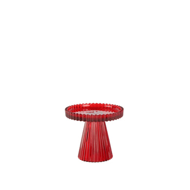 Empire Tree Pillar Candle Holder Small Red