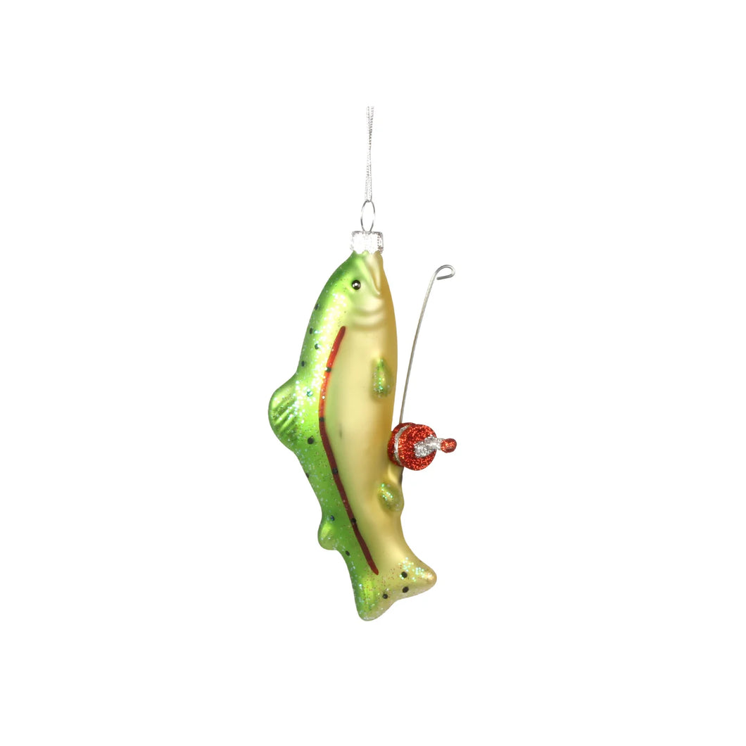 Gone Fishing Ornament Green