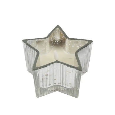 Mercury Led Star Candle Large Silver