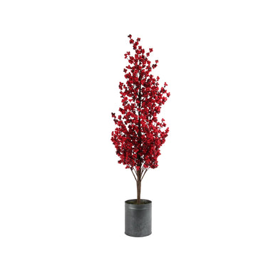 Berry Potted Tree 3.25' Red