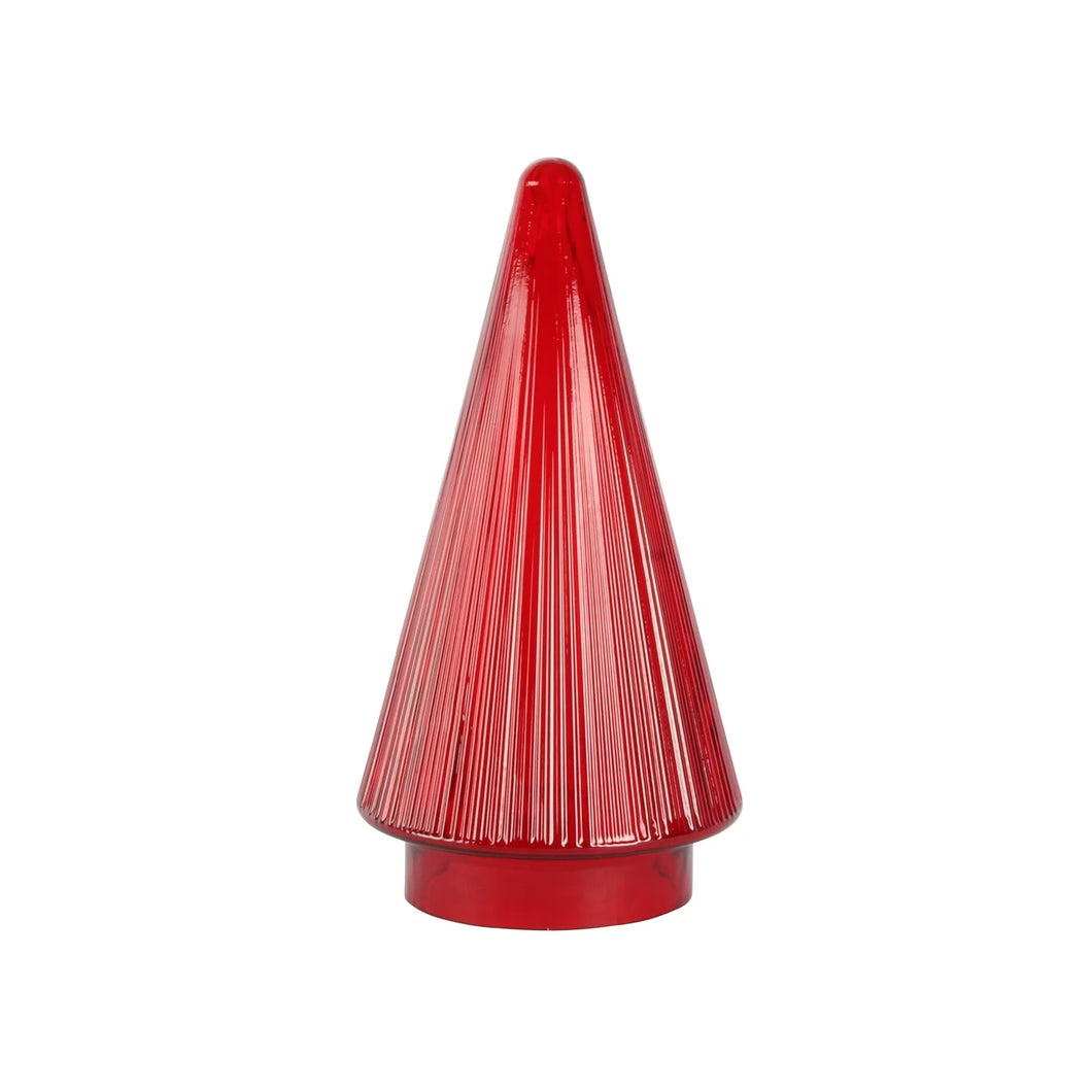 Empire Tree Glass Décor Red