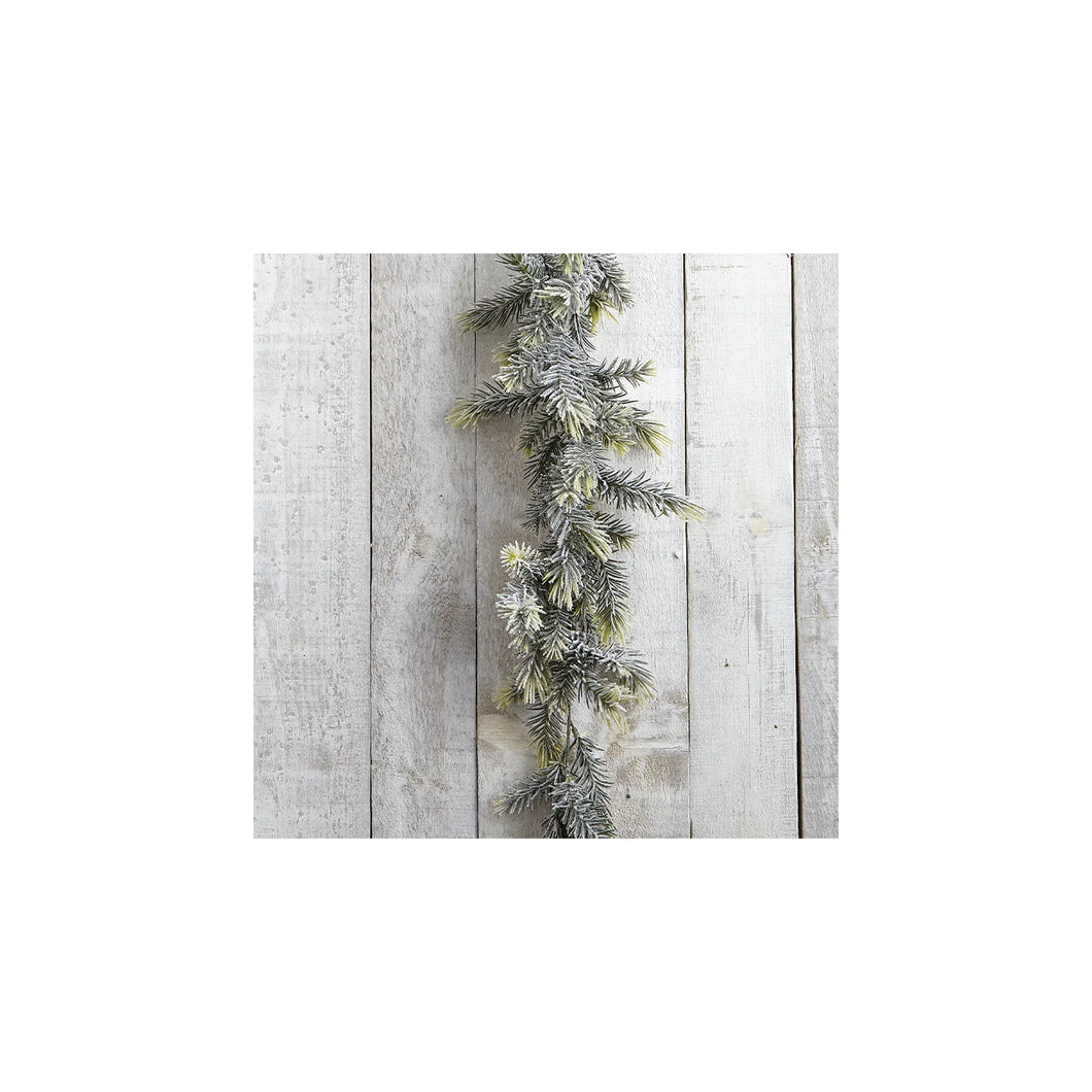 Soft Frosted Fir Garland Green