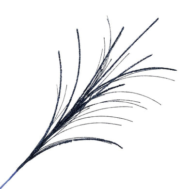 SPRAY FEATHER GRASS NAVY 26″ GLITTER