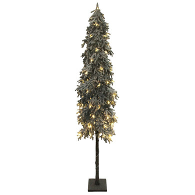 TREE SLIM SNOW FROSTED ALPINE 72″ PRE-LIT HEAVY FLOCKING