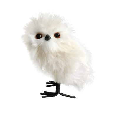 OWL STANDING FAUX FUR 6″ IVORY