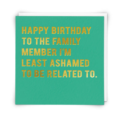 Ashamed Card