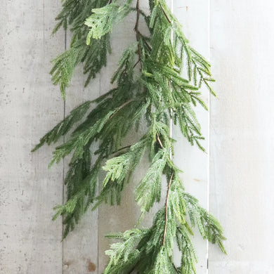 Norfolk Real Touch Pine Garland 12' Green