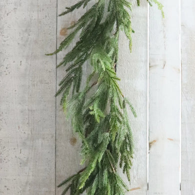 Norfolk Real Touch Pine Mantle Garland 6' Green