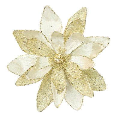 Poinsettia Head Ivory/White