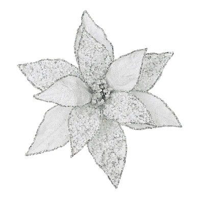 Poinsettia Head Silver